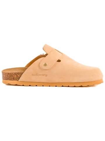 billowy Leren clogs beige