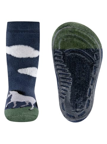 ewers Antislipsokken "Paard" donkerblauw