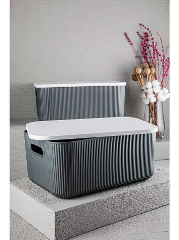 Violeta Home Opbergmand grijs - (B)27 x (H)16 x (D)38 cm