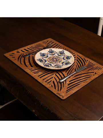 Violeta Home 4er-Set: Tischset in Braun - (L)33 x (B)45 cm