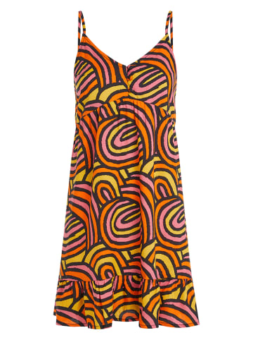 O´NEILL Sukienka "Malu" w kolorze czarno-pomarańczowo-żółtym