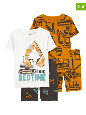 carter's 2-delige set: pyjama's wit/oranje