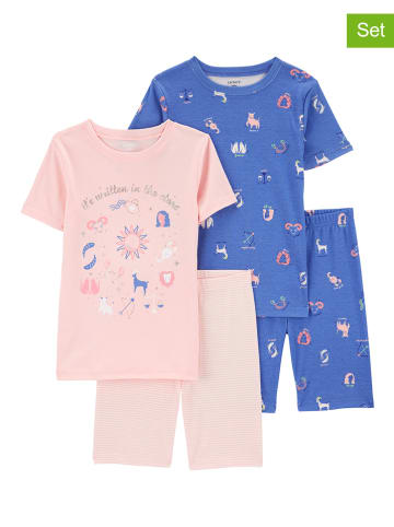 carter's 2er-Set: Pyjamas in Rosa/ Blau