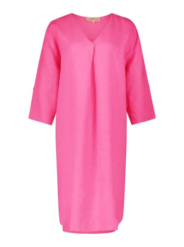 CARTOON Lniana sukienka w kolorze różowym