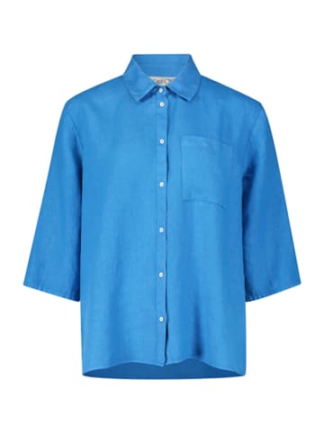 CARTOON Lniana bluzka w kolorze niebieskim