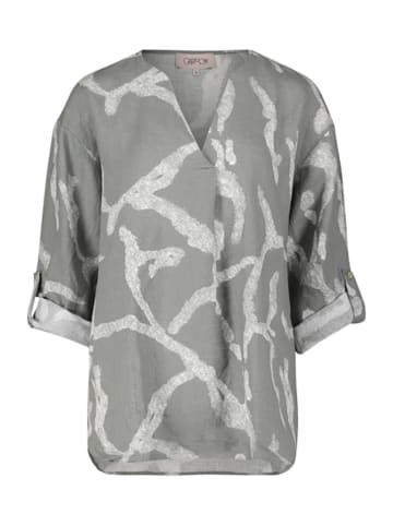 CARTOON Linnen blouse kaki/wit