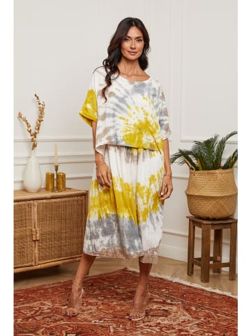 Joséfine Kleid in Creme/ Gelb