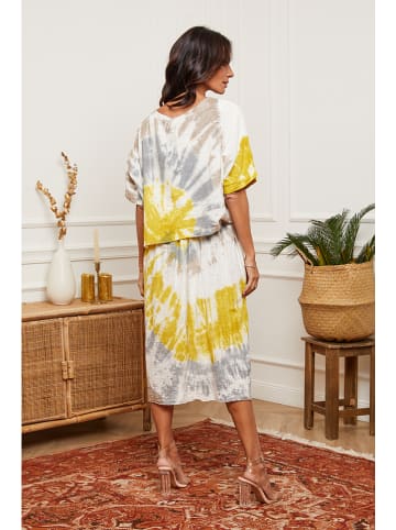 Fleur de Lin Kleid in Creme/ Gelb