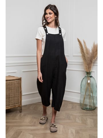 La Compagnie Du Lin Leinen-Jumpsuit "Clementine" in Schwarz