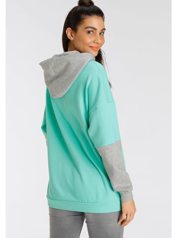 Kangaroos Hoodie in Mint/ Grau