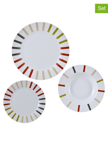 Benetton 12-delige tafelserviesset wit/meerkleurig