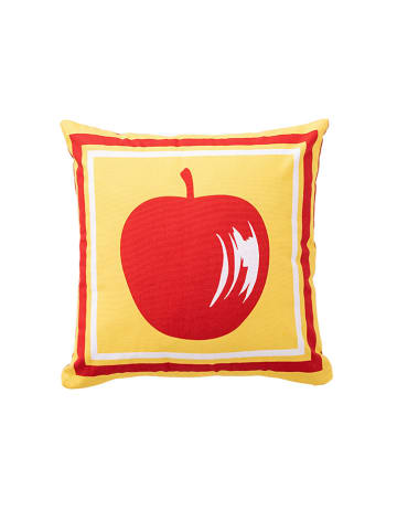 Benetton Kussen geel/rood - (L)40 x (B)40 cm