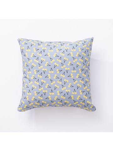 Benetton Kussen lichtblauw/geel - (L)40 x (B)40 cm