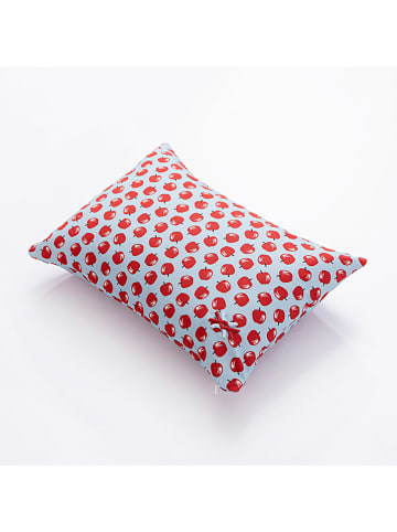 Benetton Kissen in Hellblau/ Rot