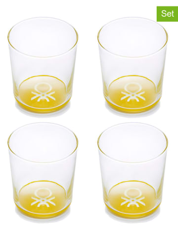 Benetton 4-delige set: glazen geel - 330 ml