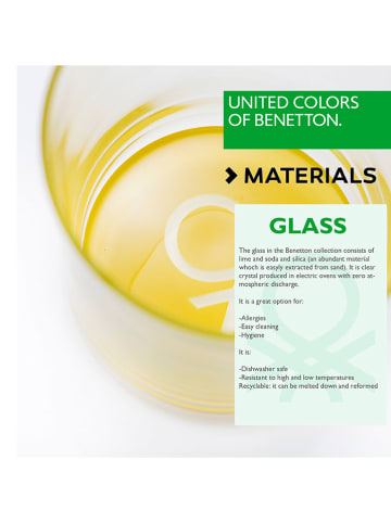 Benetton 4er-Set: Gläser in Gelb - 330 ml