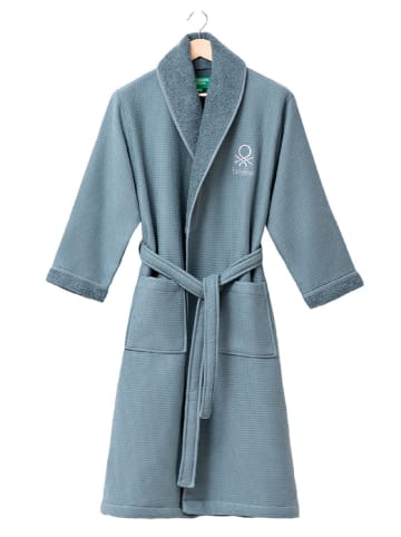 Benetton Badjas blauwgrijs