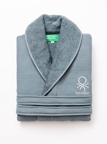Benetton Bademantel in Blaugrau