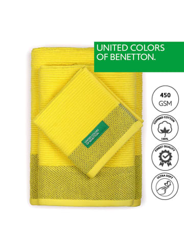Benetton 3-częściowy zestaw ręczników w kolorze żółtym