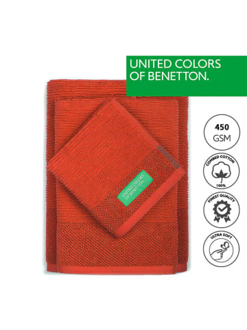 Benetton 3tlg. Handtuchset in Rot