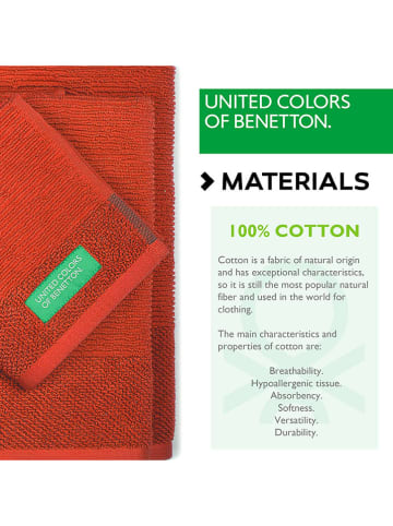 Benetton 3tlg. Handtuchset in Rot