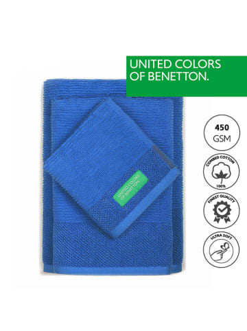 Benetton 3tlg. Handtuchset in Blau