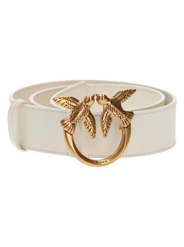 Pinko Leren riem crème