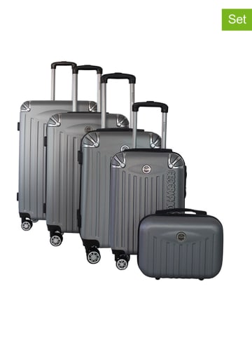 Geographical Norway 5tlg. Hardcase-Trolleyset "Softless" in Grau