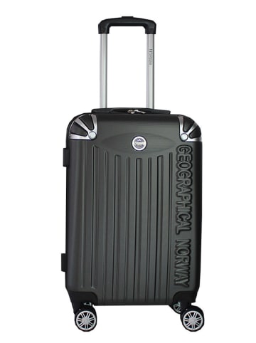 Geographical Norway Hardcase-trolley "Softless" antraciet - (B)34 x (H)52 x (D)21 cm
