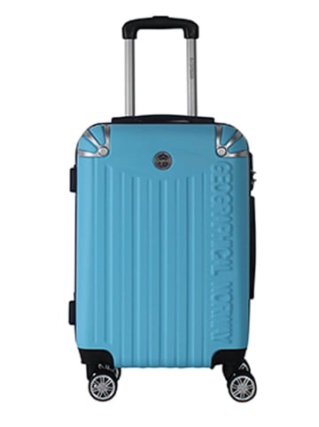 Geographical Norway Hardcase-Trolley "Softless" in Hellblau - (B)34 x (H)52 x (T)21 cm