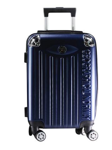 Geographical Norway Hardcase-Trolley "Softless" in Dunkelblau - (B)34 x (H)52 x (T)21 cm