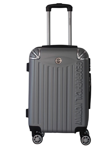 Geographical Norway Hardcase-Trolley "Softless" in Silber - (B)34 x (H)52 x (T)21 cm