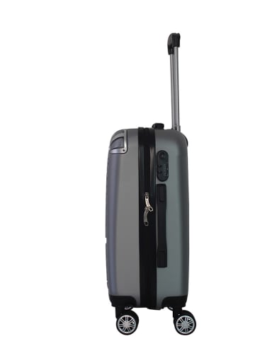 Geographical Norway Hardcase-Trolley "Softless" in Silber - (B)34 x (H)52 x (T)21 cm