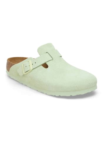 Birkenstock Leren clogs "Boston" mintgroen