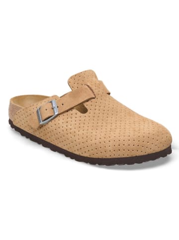 Birkenstock Leren clogs "Boston" beige