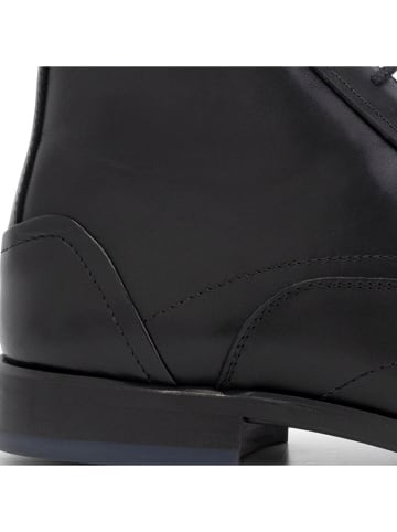 DENBROECK Leder-Schnürschuhe "Gold St." in Schwarz