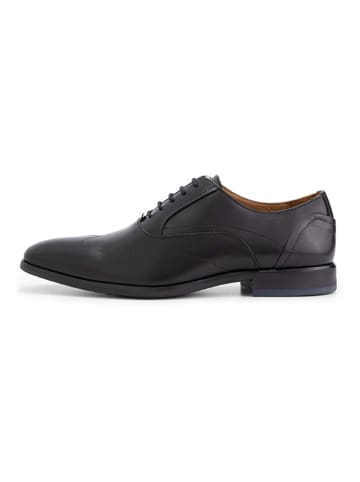 DENBROECK Leren veterschoenen "Platt St." zwart