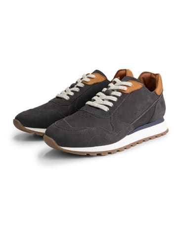 DENBROECK Skórzane sneakersy "William St." w kolorze antracytowym