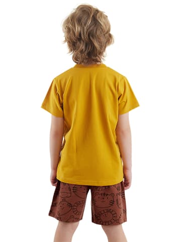 Denokids 2tlg. Outfit "Wild Friends" in Gelb/ Hellbraun