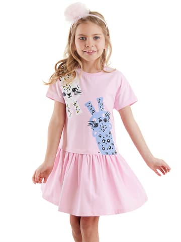 Denokids Kleid "Funny Cats" in Rosa