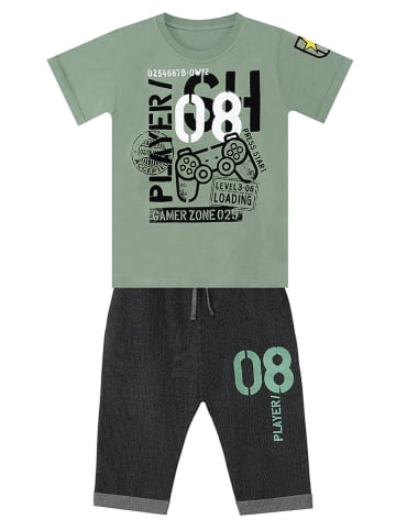 Denokids 2-częściowy zestaw "Player 08" w kolorze oliwkowo-antracytowym