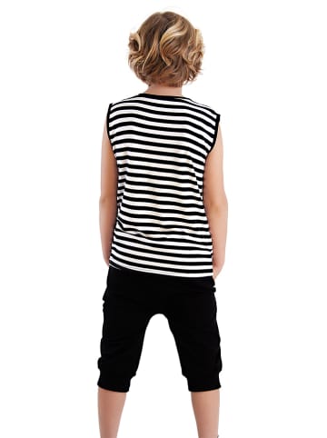 Denokids 2-delige outfit "Pirate Striped" wit/zwart