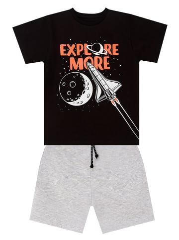 Denokids 2-delige outfit "Mission Moon" zwart/grijs