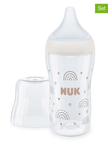 NUK Butelki dziecięce (2 szt.) "Perfect Match" w kolorze białym - po 260 ml