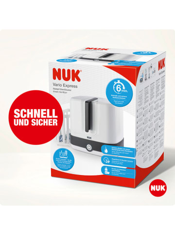 NUK Dampf-Sterilisator "Vario Express" mit Zubehör in Schwarz/ Weiß