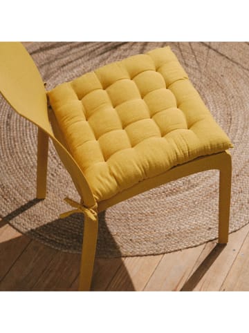 Today Poduszka "Spirit Garden" w kolorze musztardowym na krzesło - 40 x 40 cm