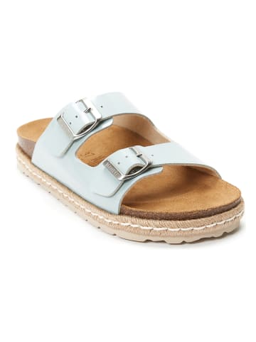 Mandel Slippers "Ana" lichtblauw