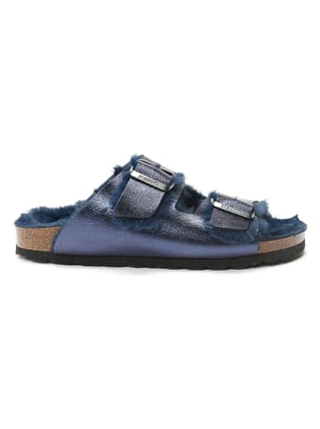 Mandel Slippers "Alberto" donkerblauw