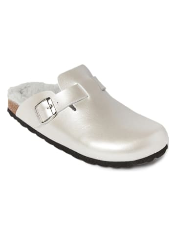Mandel Clogs "Neo" zilverkleurig