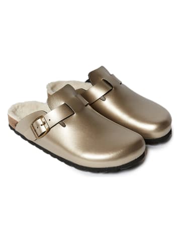Mandel Clogs "Neo" goudkleurig